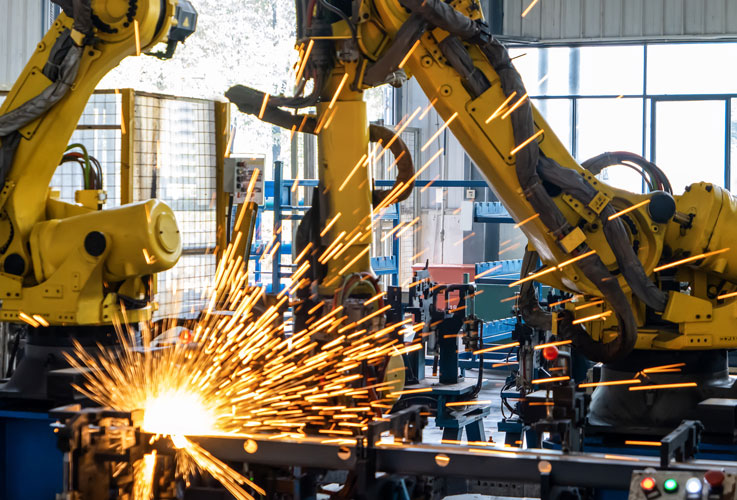 robotic arm in a manufacturing workshop